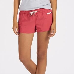 Vuori Women's Athletic Shorts in Red